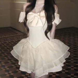 Váy Ballet Cúp Ngực Phối Voan